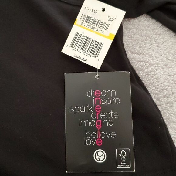 NWT Energie Women's Black Cross Front Shirt Size Medium - Picture 7 of 12